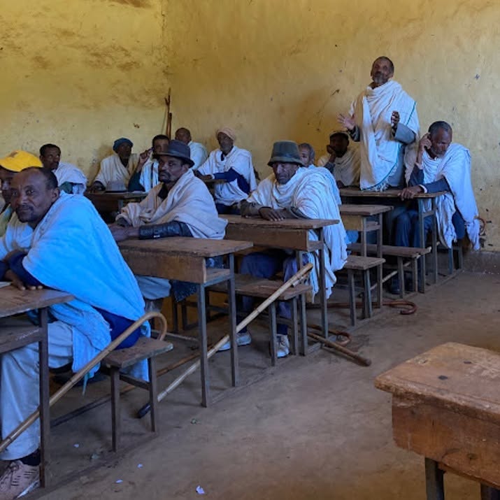 Training participants in the field